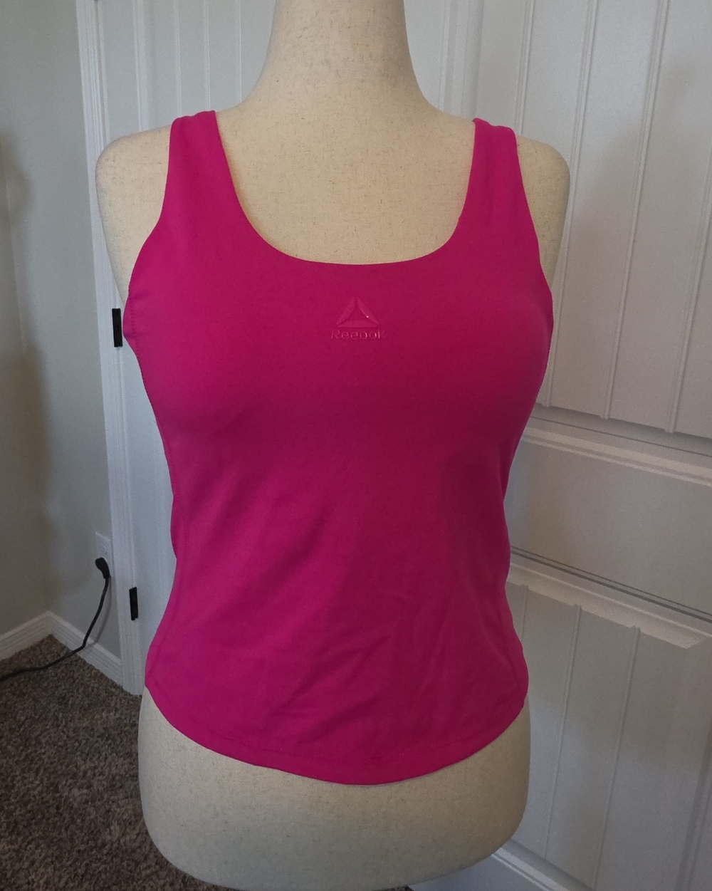 3 Reebok Pink, Black, and White Racerback Tank Top - MEDIUM